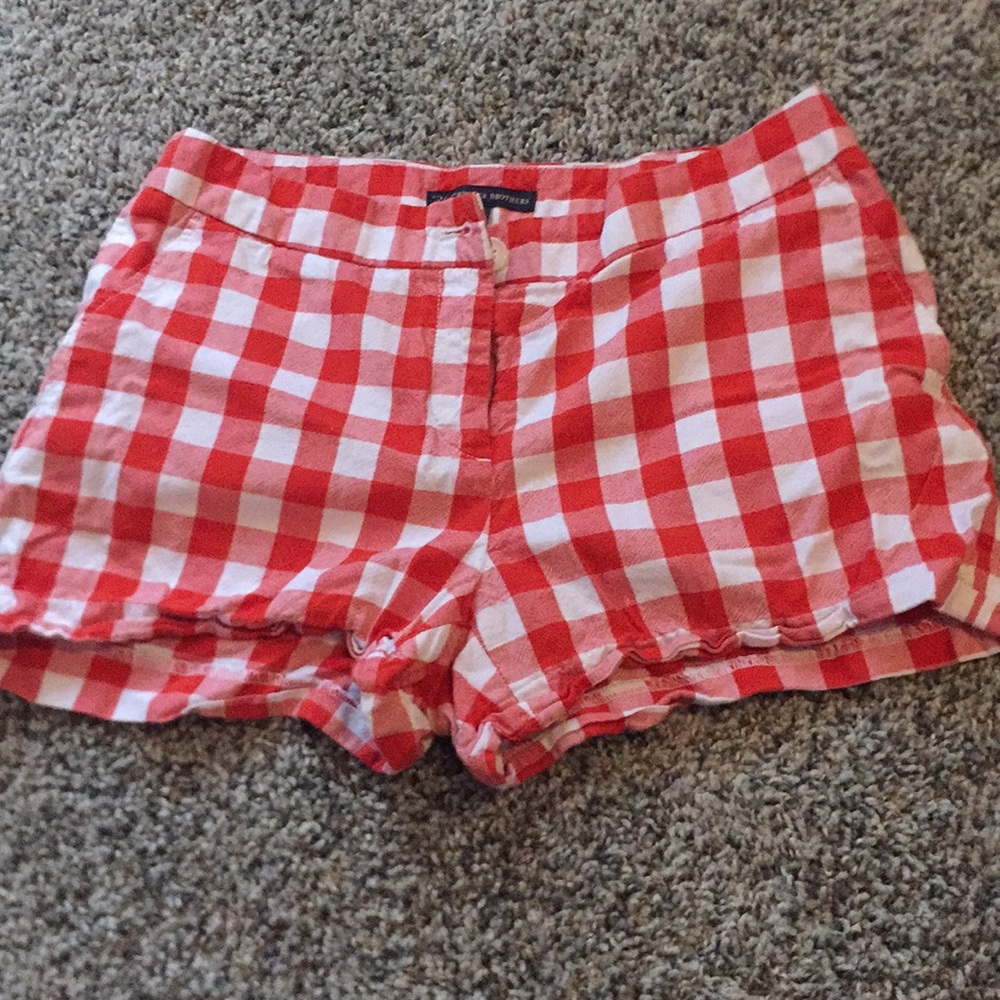 Size 4 Brooks Brothers Red & White Plaid Shorts